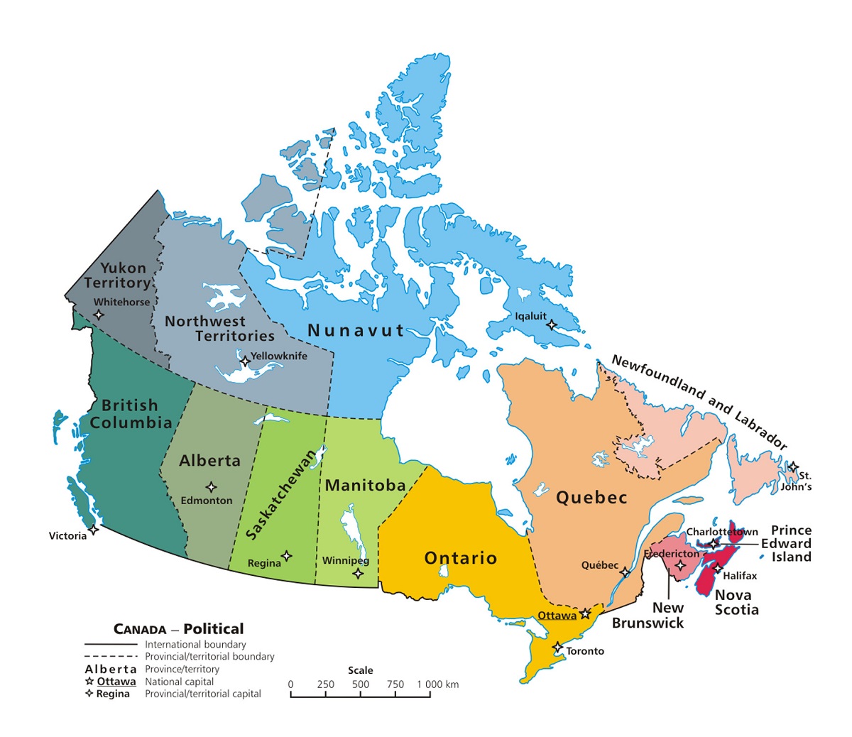 map Canada